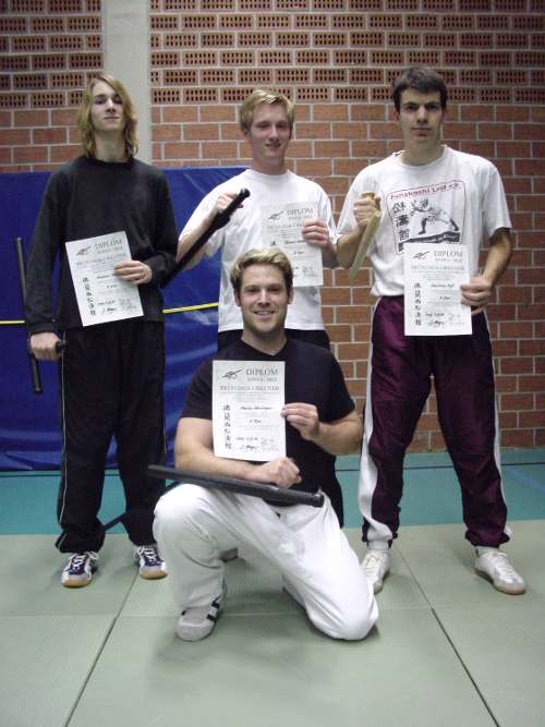 Andreas, Fabian, Christian und Martin bestanden Grtelgrade und Trainerlizenzen
