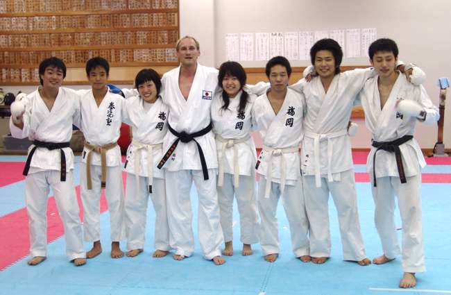 Training im Dojo des jap. Nationaltrainers Nishimura Sensei Universitt Fukuoka
